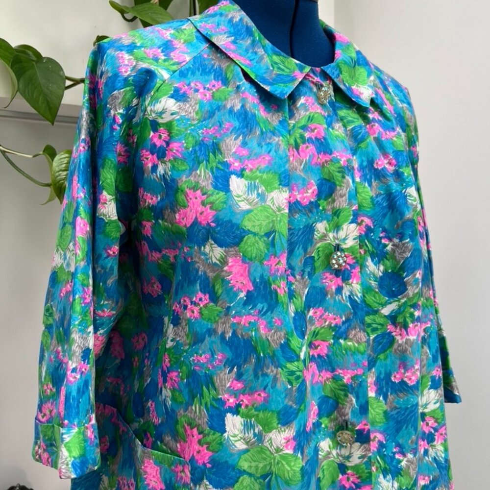 Vintage Saybury Floral Print Light Coat - Picture 2 of 7